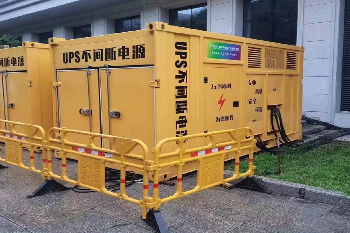 固原发电机租赁施工现场
