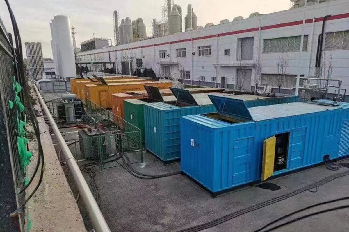 固原发电机租赁施工现场